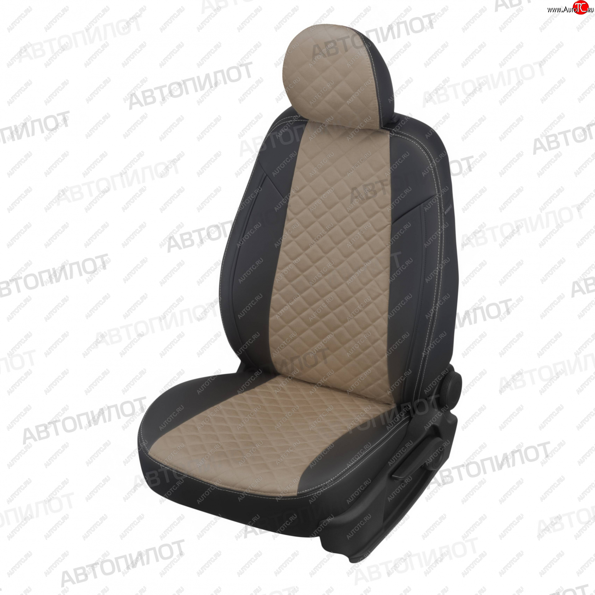13 399 р. Чехлы сидений (экокожа/алькантара) Автопилот Ромб  Chevrolet Aveo ( T200,  T250) (2002-2011) хэтчбек 5 дв, хэтчбек 5 дв рестайлинг (черный/темно-бежевый)  с доставкой в г. Кемерово