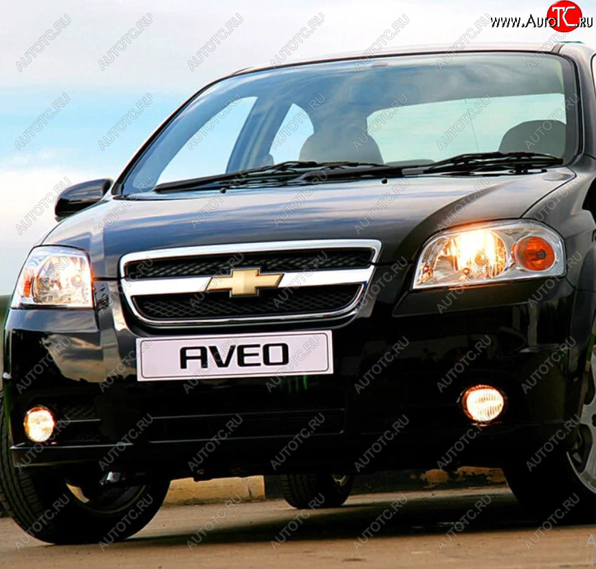 2 799 р. Бампер передний (с отверстиями под ПТФ) GAMMA  Chevrolet Aveo  T250 (2006-2011) седан рестайлинг (Неокрашенный)  с доставкой в г. Кемерово