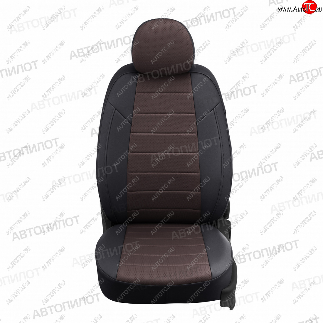 12 799 р. Чехлы сидений (экокожа, сплош) Автопилот  Hyundai Solaris  RBr (2010-2017) седан дорестайлинг, седан рестайлинг (черный/шоколад)  с доставкой в г. Кемерово