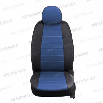 7 899 р. Чехлы сидений (экокожа) Автопилот  Лада нива 4х4 ( 2121,  2121 (Legend)) (2019-2025) Урбан, 3 дв. 2-ой рестайлинг (черный/синий)  с доставкой в г. Кемерово. Увеличить фотографию 3