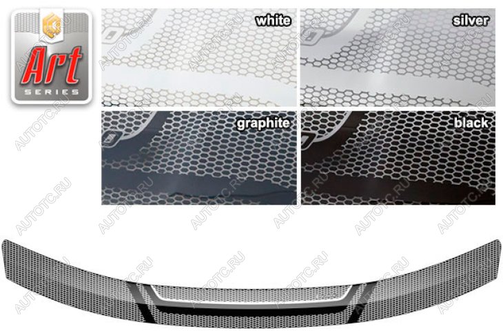 2 399 р. Дефлектор капота CA-Plastic  Chery Tiggo 8 PRO MAX (2021-2025) дорестайлинг, рестайлинг (серия ART белая)  с доставкой в г. Кемерово