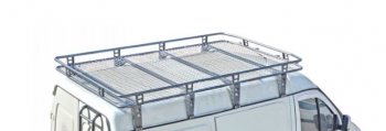 Багажник экспедиционный с сеткой Трофи, Техно Сфера ГАЗ ГАЗель ( 2705,  3221,  3221,Бизнес,  2705,Бизнес) (1995-2025) дорестайлинг цельнометаллический фургон, дорестайлинг автобус, 1-ый рестайлинг автобус, 1-ый рестайлинг цельнометаллический фургон, 2-ой рестайлинг автобус, 2-ой рестайлинг цельнометаллический фургон