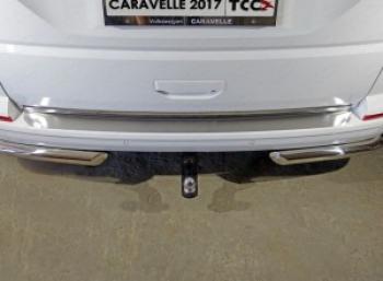 Накладка на заднюю дверь, ТСС Тюнинг Volkswagen Caravelle  T6 (2015-2019) дорестайлинг (Лист шлифованный)