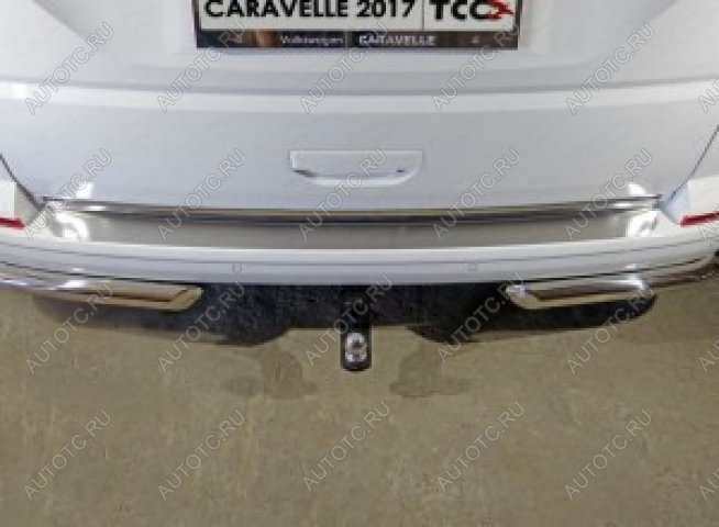 1 999 р. Накладка на заднюю дверь, ТСС Тюнинг  Volkswagen Caravelle  T6 (2015-2019) дорестайлинг (Лист шлифованный)  с доставкой в г. Кемерово