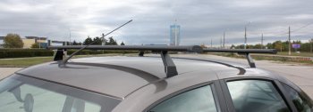 4 699 р. Багажники АЭРО с креплением в штатные места АПС  Datsun mi-DO - on-DO (Длина 1300 мм, цвет черный)  с доставкой в г. Кемерово. Увеличить фотографию 2