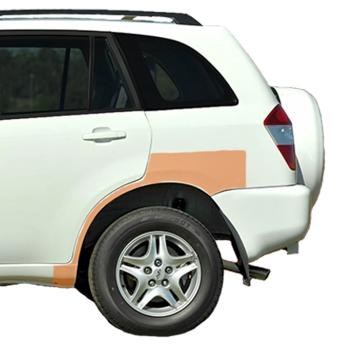 Ремкомплект арок задних крыльев (2 шт) Пороги-Авто Chery Tiggo T11 дорестайлинг (2005-2013) (Холоднокатаная сталь 0,8 мм)
