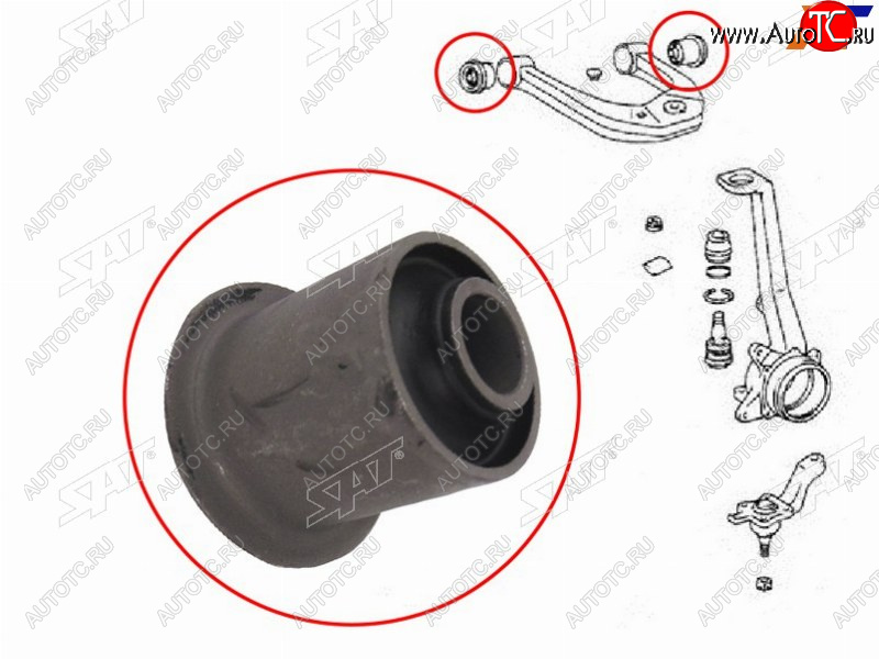 2 499 р. Сайлентблок верхнего переднего рычага FR SAT  Toyota Hilux Surf  N180 - Land Cruiser Prado  J90  с доставкой в г. Кемерово