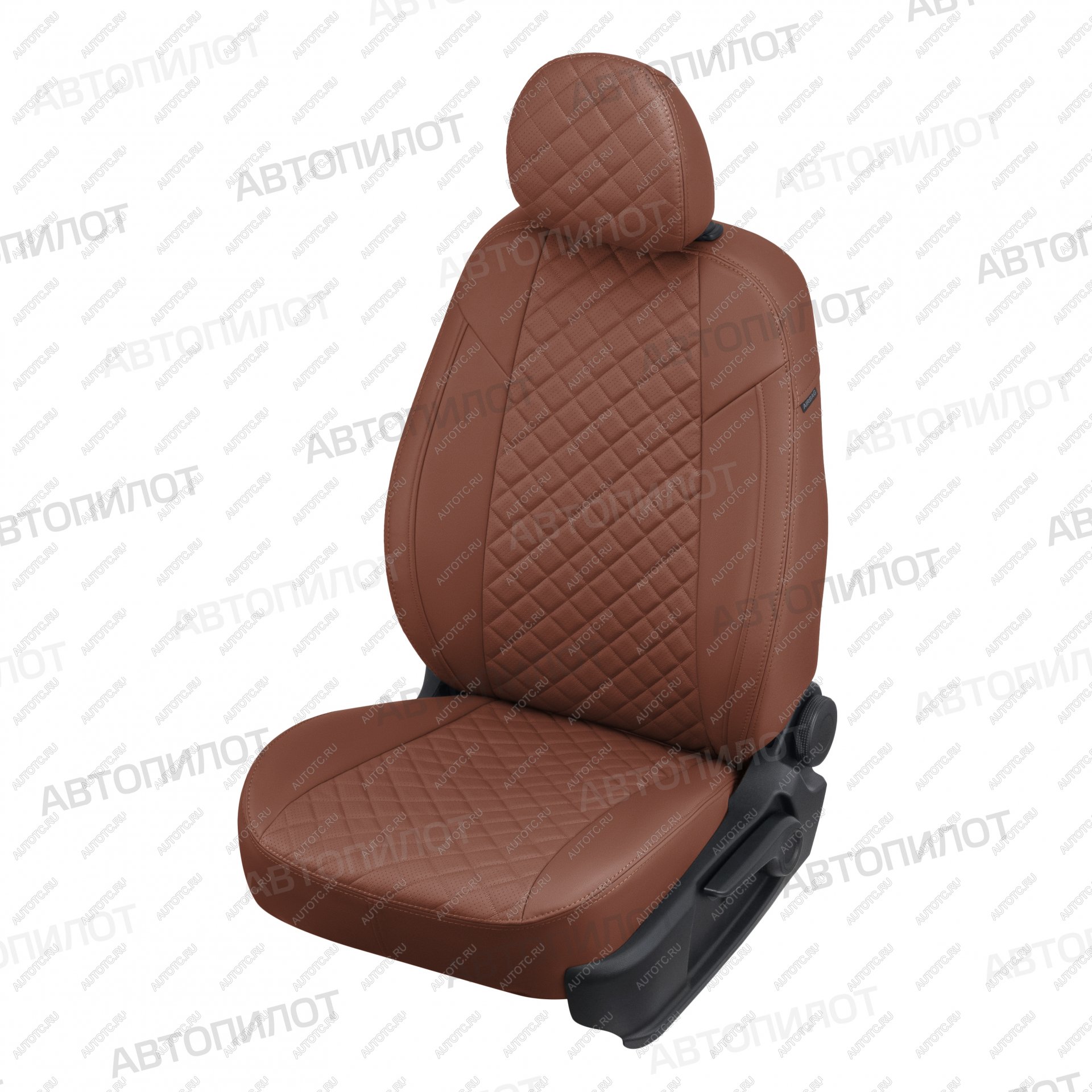 8 749 р. Чехлы на сиденья Ромб (экокожа) Автопилот Chery Tiggo 7 PRO (2019-2025) (коричневый)  с доставкой в г. Кемерово