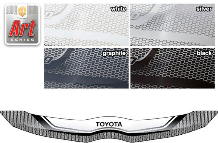 2 299 р. Дефлектор капота CA-Plastic  Toyota Verso  R20 (2009-2012) дорестайлинг (Серия Art серебро)  с доставкой в г. Кемерово