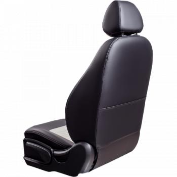 5 799 р. Комплект чехлов для сидений (РЗС 60/40 3Г Илана+Орегон) ТУРИН СТ Lord Autofashion KIA Soul SK3 (2018-2022) (черный, вставка белая, строчка белая)  с доставкой в г. Кемерово. Увеличить фотографию 7