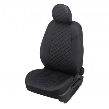 8 499 р. Чехлы сидений Ромб (экокожа) Автопилот  Chery Tiggo 7 - Tiggo 7 Pro Max  T1E (черный/синяя строчка)  с доставкой в г. Кемерово. Увеличить фотографию 7