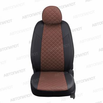 8 499 р. Чехлы сидений Ромб (экокожа) Автопилот  Chery Tiggo 7 - Tiggo 7 Pro Max  T1E (черный/темно-коричневый)  с доставкой в г. Кемерово. Увеличить фотографию 4