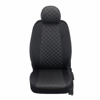 8 499 р. Чехлы сидений Ромб (экокожа) Автопилот  Chery Tiggo 7 - Tiggo 7 Pro Max  T1E (черный/строчка белая)  с доставкой в г. Кемерово. Увеличить фотографию 3