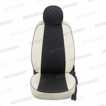 8 499 р. Чехлы сидений Ромб (экокожа) Автопилот  Chery Tiggo 7 - Tiggo 7 Pro Max  T1E (белый/черный)  с доставкой в г. Кемерово. Увеличить фотографию 4