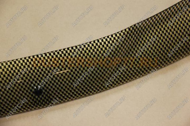2 089 р. Дефлектор капота CA-Plastic  Nissan Sunny  B15 (1998-2004) (Шелкография карбон золото)  с доставкой в г. Кемерово