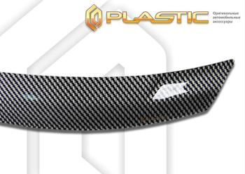  Дефлектор капота CA-Plastic Fiat Linea (2007-2016) (Шелкография карбон серебро)