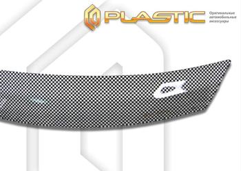 2 299 р. Дефлектор капота CA-Plastic Лада Веста SW 2181 универсал рестайлинг (2022-2025) (Шелкография черная)  с доставкой в г. Кемерово. Увеличить фотографию 2