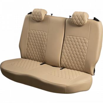 6 399 р. Комплект чехлов для сидений (ЦЗС Илана+Орегон) ТУРИН ст РОМБ Lord Autofashion Лада 2107 (1982-2012) (бежевый, вставка бежевая, строчка бежевая)  с доставкой в г. Кемерово. Увеличить фотографию 3