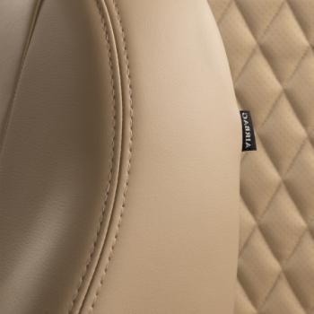 6 399 р. Комплект чехлов для сидений (ЦЗС Илана+Орегон) ТУРИН ст РОМБ Lord Autofashion Лада 2107 (1982-2012) (бежевый, вставка бежевая, строчка бежевая)  с доставкой в г. Кемерово. Увеличить фотографию 4