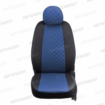 8 499 р.  Чехлы на сиденья Ромб (раздел. 40/20/40 экокожа) Автопилот  Лада 2110 - Приора  2171 (черный/синий)  с доставкой в г. Кемерово. Увеличить фотографию 3