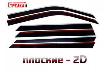 Дефлекторы окон 2D Стрелка11 Changan CS75 1-ый рестайлинг (2018-2022) (черные)