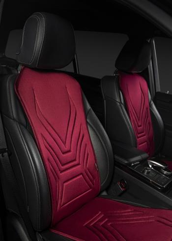 2 579 р. Накидка на сиденье (1 место Афины) ЛЮКС ст АЛЬБИОН Lord Autofashion   (бордовый, строчка бордовая)  с доставкой в г. Кемерово. Увеличить фотографию 8
