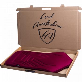2 579 р. Накидка на сиденье (1 место Афины) ЛЮКС ст АЛЬБИОН Lord Autofashion   (бордовый, строчка бордовая)  с доставкой в г. Кемерово. Увеличить фотографию 10