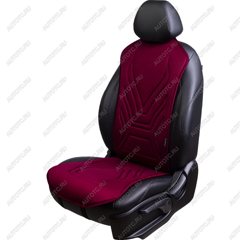 2 579 р. Накидка на сиденье (1 место Афины) ЛЮКС ст АЛЬБИОН Lord Autofashion   (бордовый, строчка бордовая)  с доставкой в г. Кемерово