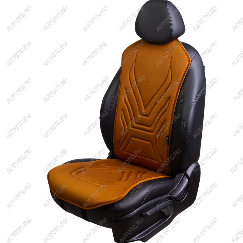 2 579 р. Накидка на сиденье (1 место Афины) ЛЮКС ст АЛЬБИОН Lord Autofashion   (бронза, строчка светло-коричневая)  с доставкой в г. Кемерово