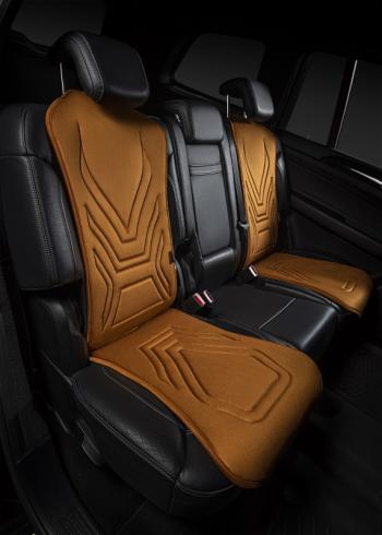 2 579 р. Накидка на сиденье (1 место Афины) ЛЮКС ст АЛЬБИОН Lord Autofashion   (бронза, строчка светло-коричневая)  с доставкой в г. Кемерово. Увеличить фотографию 2