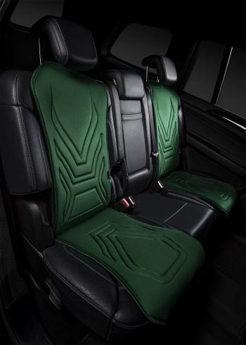 2 579 р. Накидка на сиденье (1 место Афины) ЛЮКС ст АЛЬБИОН Lord Autofashion   (зеленый, строчка темно-зеленая)  с доставкой в г. Кемерово. Увеличить фотографию 5