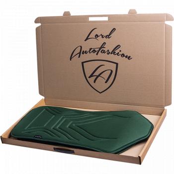 2 579 р. Накидка на сиденье (1 место Афины) ЛЮКС ст АЛЬБИОН Lord Autofashion   (зеленый, строчка темно-зеленая)  с доставкой в г. Кемерово. Увеличить фотографию 7