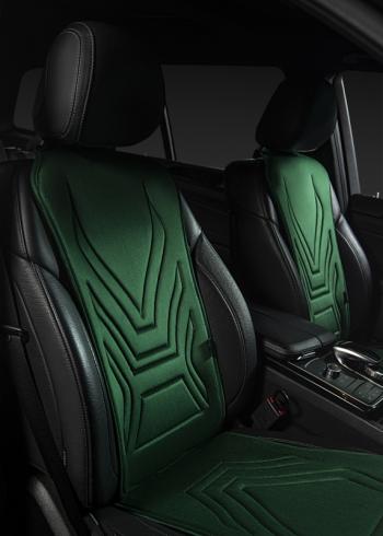 2 579 р. Накидка на сиденье (1 место Афины) ЛЮКС ст АЛЬБИОН Lord Autofashion   (зеленый, строчка темно-зеленая)  с доставкой в г. Кемерово. Увеличить фотографию 10