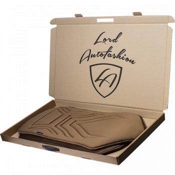 3 299 р.  Накидка на сиденье (1 место Афины) ЛЮКС ст АЛЬБИОН Lord Autofashion   (коричневый, строчка коричневая)  с доставкой в г. Кемерово. Увеличить фотографию 4