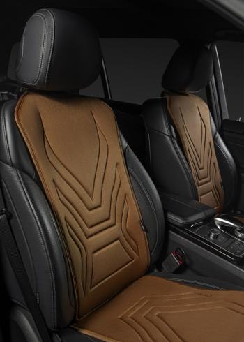 3 299 р.  Накидка на сиденье (1 место Афины) ЛЮКС ст АЛЬБИОН Lord Autofashion   (коричневый, строчка коричневая)  с доставкой в г. Кемерово. Увеличить фотографию 7
