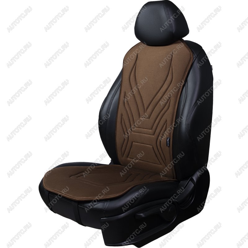 3 299 р.  Накидка на сиденье (1 место Афины) ЛЮКС ст АЛЬБИОН Lord Autofashion   (коричневый, строчка коричневая)  с доставкой в г. Кемерово