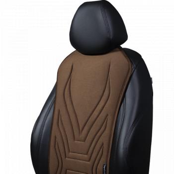 3 299 р.  Накидка на сиденье (1 место Афины) ЛЮКС ст АЛЬБИОН Lord Autofashion   (коричневый, строчка коричневая)  с доставкой в г. Кемерово. Увеличить фотографию 2