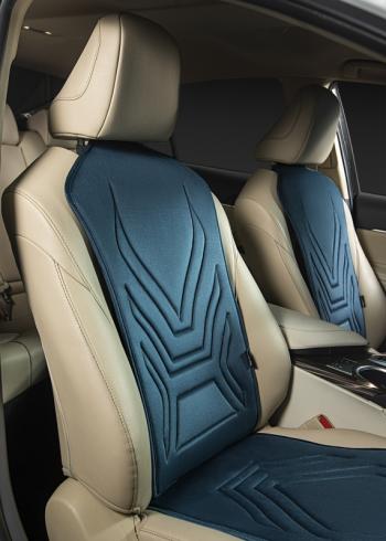 2 579 р. Накидка на сиденье (1 место Афины) ЛЮКС ст АЛЬБИОН Lord Autofashion   (мурена, строчка серо-голубая)  с доставкой в г. Кемерово. Увеличить фотографию 3
