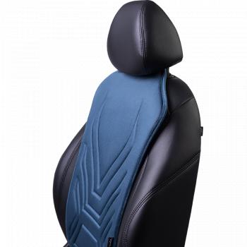 2 579 р. Накидка на сиденье (1 место Афины) ЛЮКС ст АЛЬБИОН Lord Autofashion   (мурена, строчка серо-голубая)  с доставкой в г. Кемерово. Увеличить фотографию 5