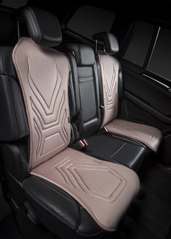 2 579 р. Накидка на сиденье (1 место Афины) ЛЮКС ст АЛЬБИОН Lord Autofashion   (розовый, строчка бежевая)  с доставкой в г. Кемерово. Увеличить фотографию 6