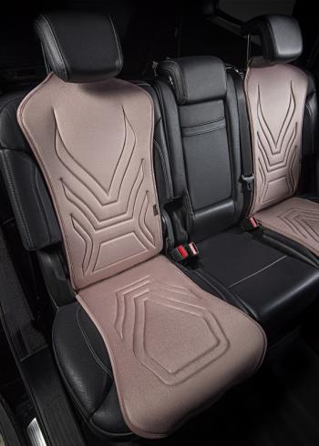 2 579 р. Накидка на сиденье (1 место Афины) ЛЮКС ст АЛЬБИОН Lord Autofashion   (розовый, строчка бежевая)  с доставкой в г. Кемерово. Увеличить фотографию 8