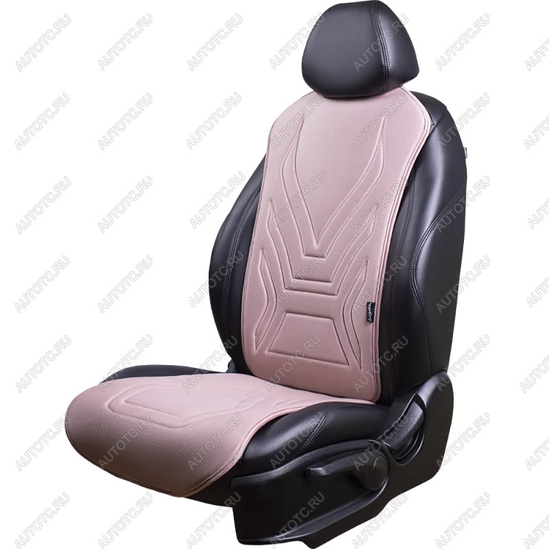 2 579 р. Накидка на сиденье (1 место Афины) ЛЮКС ст АЛЬБИОН Lord Autofashion   (розовый, строчка бежевая)  с доставкой в г. Кемерово