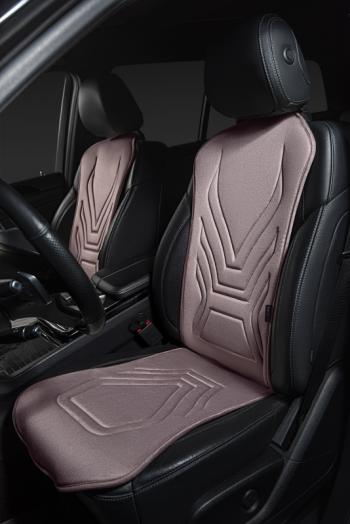 2 579 р. Накидка на сиденье (1 место Афины) ЛЮКС ст АЛЬБИОН Lord Autofashion   (розовый, строчка розовая)  с доставкой в г. Кемерово. Увеличить фотографию 4