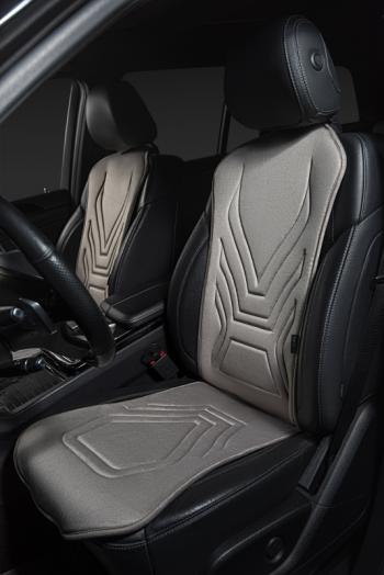 2 579 р. Накидка на сиденье (1 место Афины) ЛЮКС ст АЛЬБИОН Lord Autofashion   (серый, строчка серая)  с доставкой в г. Кемерово. Увеличить фотографию 7