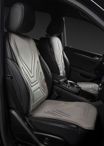 2 579 р. Накидка на сиденье (1 место Афины) ЛЮКС ст АЛЬБИОН Lord Autofashion   (серый, строчка серая)  с доставкой в г. Кемерово. Увеличить фотографию 8