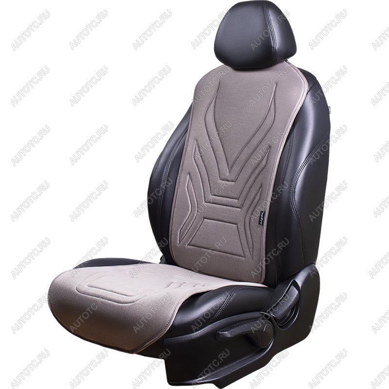 2 579 р. Накидка на сиденье (1 место Афины) ЛЮКС ст АЛЬБИОН Lord Autofashion   (серый, строчка серая)  с доставкой в г. Кемерово