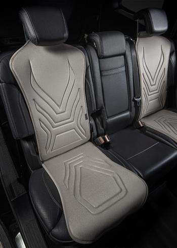 2 579 р. Накидка на сиденье (1 место Афины) ЛЮКС ст АЛЬБИОН Lord Autofashion   (серый, строчка серая)  с доставкой в г. Кемерово. Увеличить фотографию 2