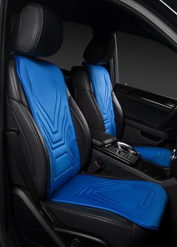 2 579 р. Накидка на сиденье (1 место Афины) ЛЮКС ст АЛЬБИОН Lord Autofashion   (синий, строчка темно-синяя)  с доставкой в г. Кемерово. Увеличить фотографию 3