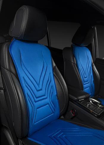 2 579 р. Накидка на сиденье (1 место Афины) ЛЮКС ст АЛЬБИОН Lord Autofashion   (синий, строчка темно-синяя)  с доставкой в г. Кемерово. Увеличить фотографию 6