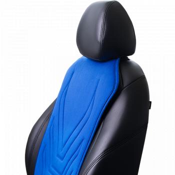 2 579 р. Накидка на сиденье (1 место Афины) ЛЮКС ст АЛЬБИОН Lord Autofashion   (синий, строчка темно-синяя)  с доставкой в г. Кемерово. Увеличить фотографию 8